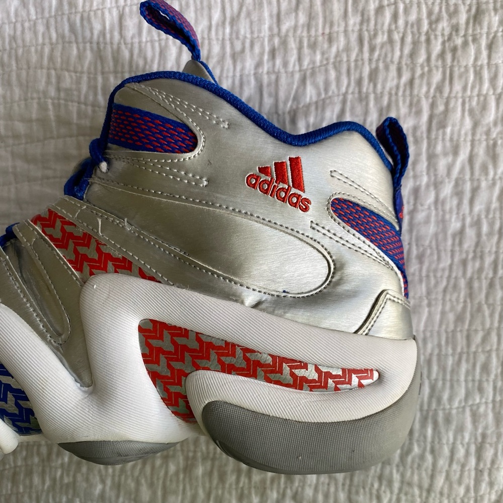 EUC Adidas Crazy 8 KB8 ‘John Wall' Sneakers (G98293) Silver/Blue Size 12 - Picture 13 of 15